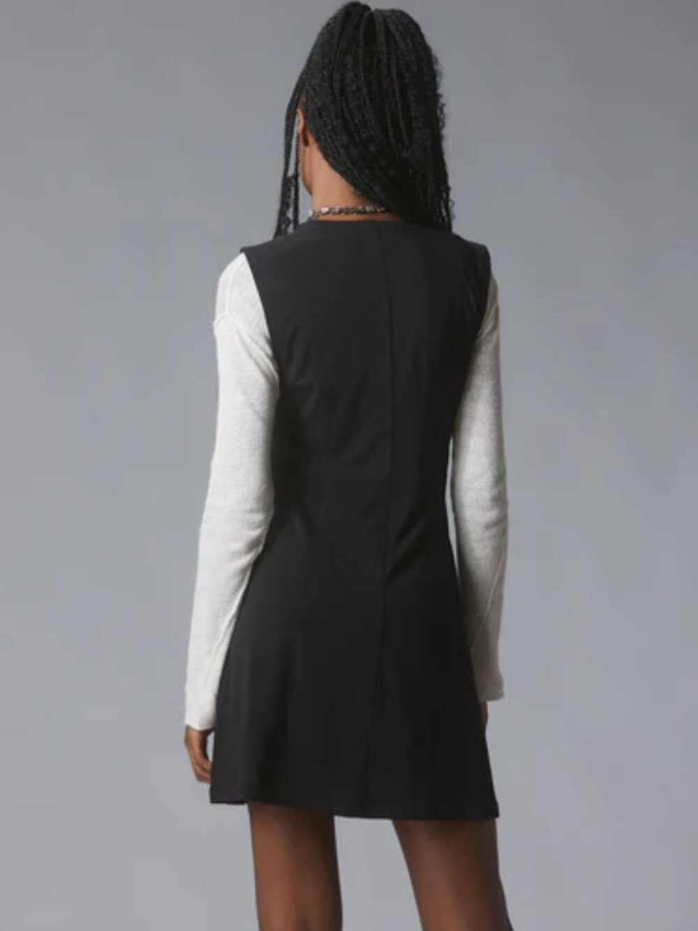 Unif Parker Dress Midi Sleeveless Button Up Stretch Lightweight Black NWT Medium - Picture 6 of 13